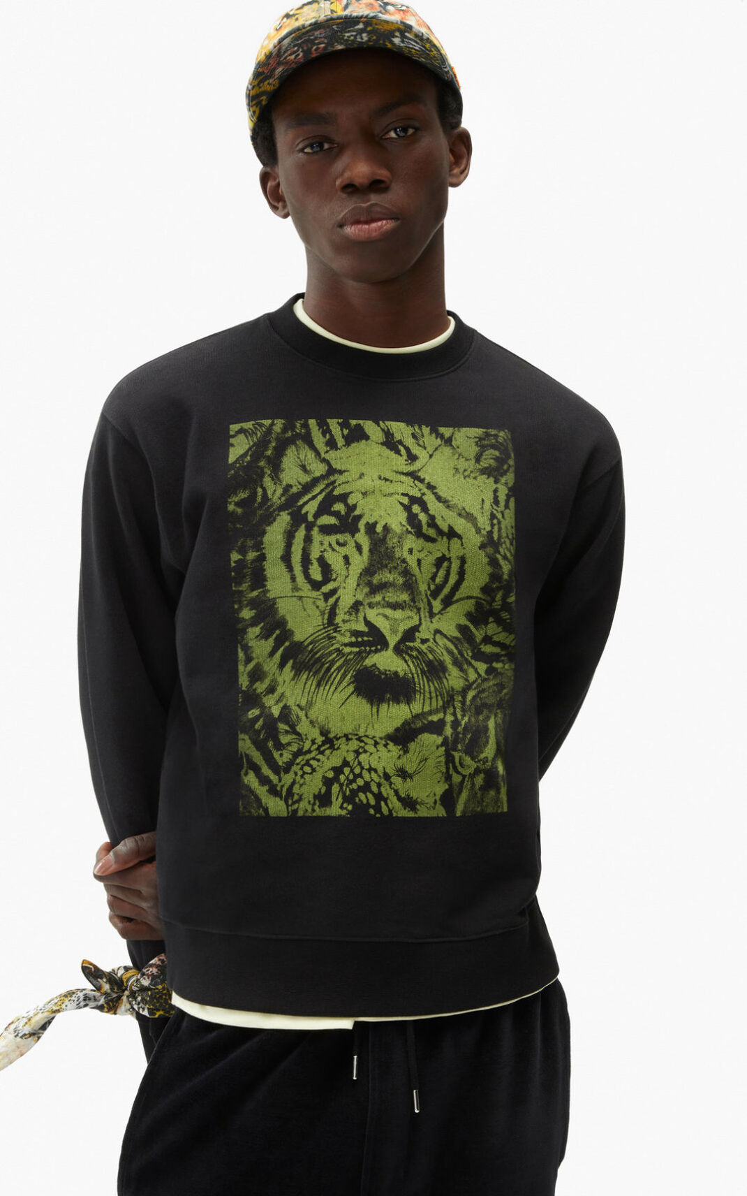 Sweat Kenzo Homme Wildtigers Noir OAMUZ-4623